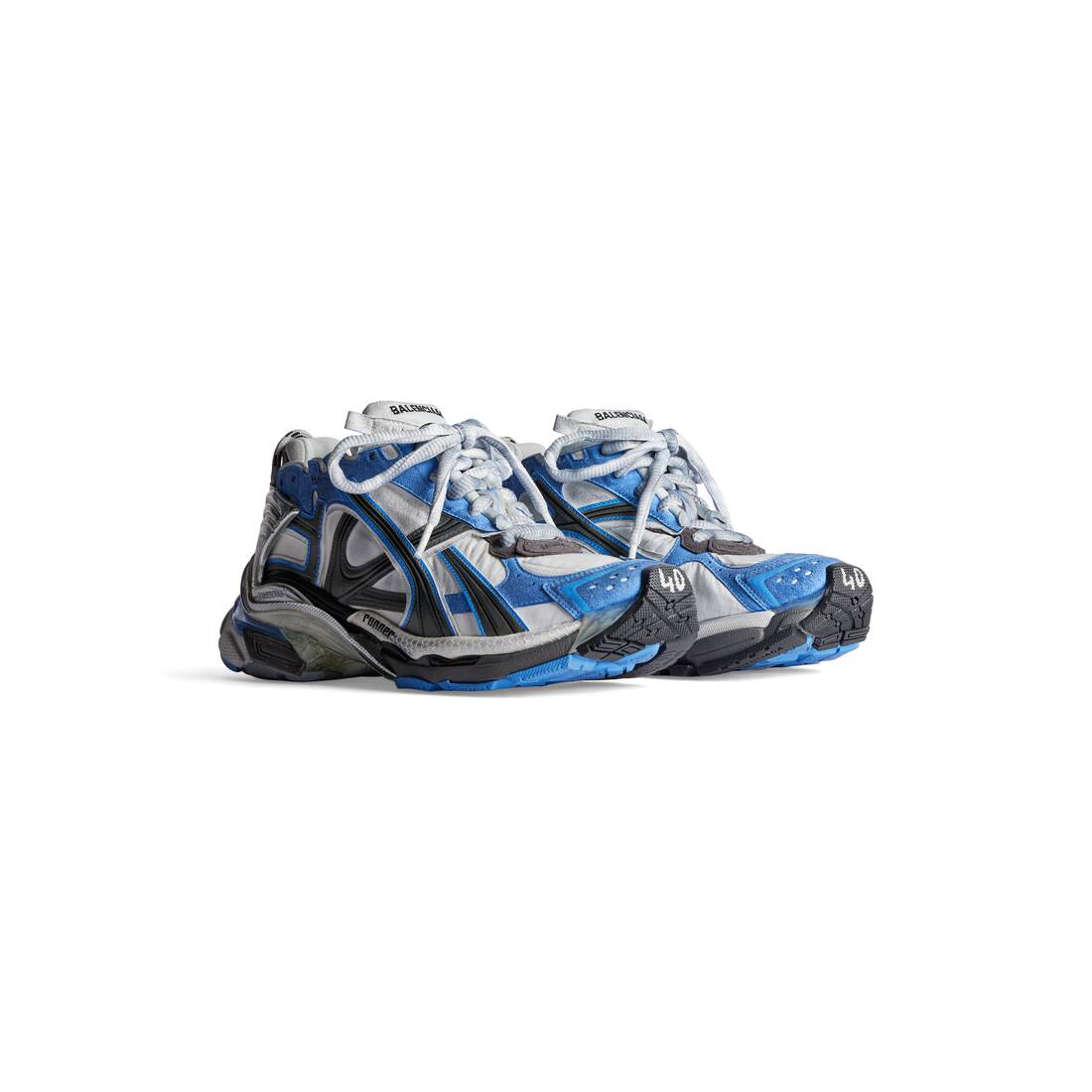Men’s Runner Sneaker in Blue/white/grey - Image 2